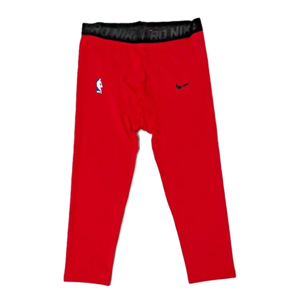 Nike Pro NBA Compression Leggings Mens 2XLT Red Activewear‎  Performance Pants